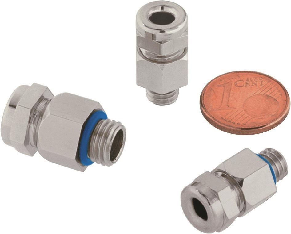 Lapp SKINDICHT Series Nickel Nickel Plated Brass Cable Gland, M8 Thread, 3.5mm min., 5mm max., IP66, IP68