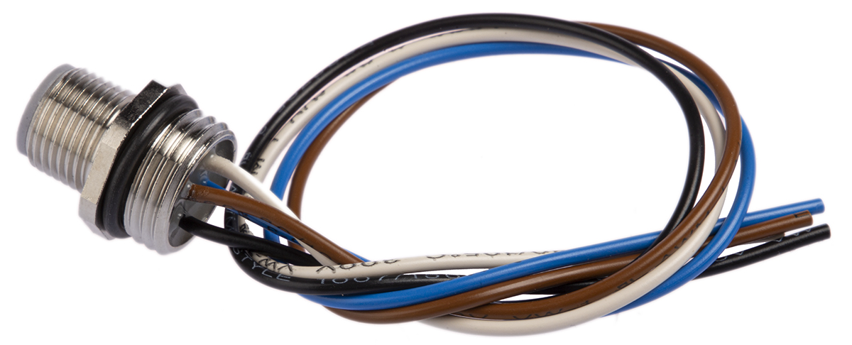 Hirschmann Male 4 way M12 to Free End Sensor Actuator Cable, 200 mm