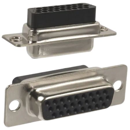 Norcomp 180 26 Way Panel Mount D-sub Connector Socket, 2.28mm Pitch