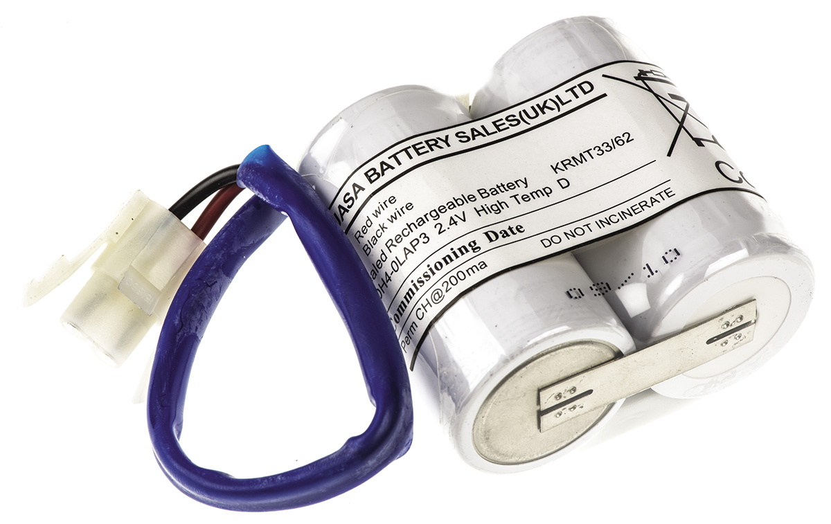 Yuasa 2.4V NiCd Rechargeable Battery Pack, 4Ah - Pack of 1