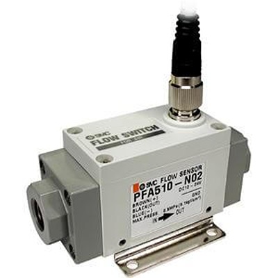SMC PF2A Series Digital Flow Switch Flow Sensor for Air, 5 L/min Min, 105 L/min Max