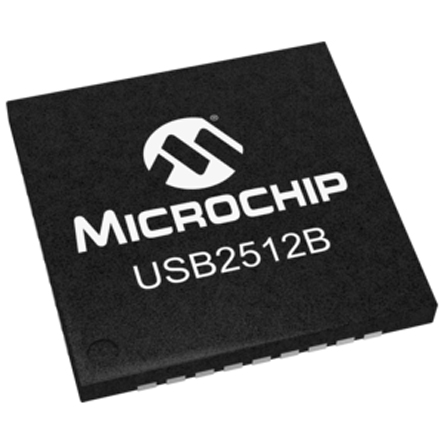 Microchip USB2512B-I/M2, USB Bridge IC, 2-Channel, USB 2.0, 3 to 3.6 V, 36-Pin SQFN