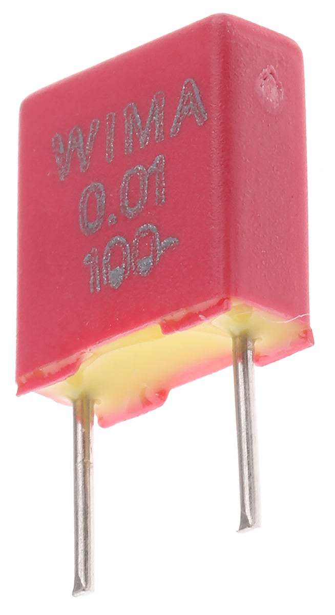 WIMA FKS2 Polyester Film Capacitor, 63 V ac, 100 V dc, ±20%, 10nF, Through Hole