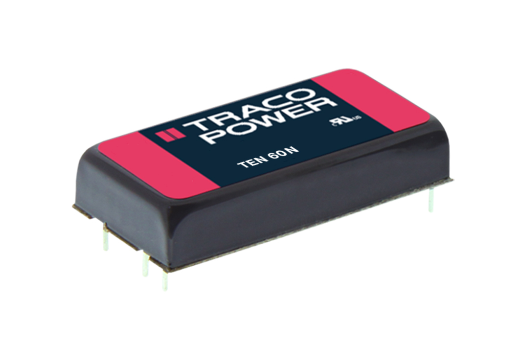 TRACOPOWER TEN 60N DC-DC Converter, 5V dc/ 12A Output, 18 → 36 V dc Input, 60W, Through Hole, +85°C Max Temp