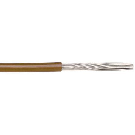 Alpha Wire Ecogen Ecowire Series Brown 0.08 mm² Hook Up Wire, 28 AWG, 7/0.12 mm, 30m, MPPE Insulation, 6710 BR005