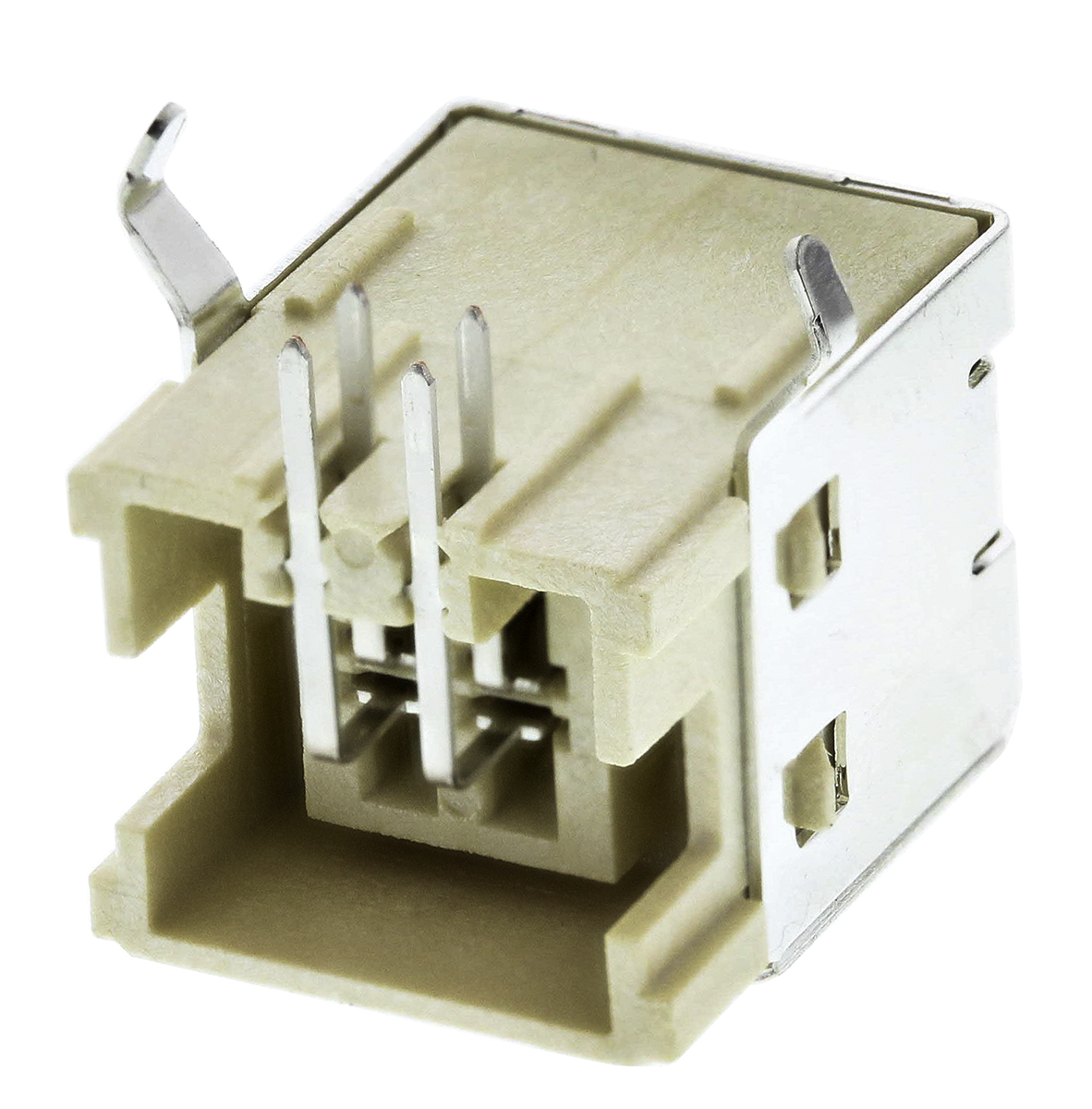 TE Connectivity Right Angle, PCB Mount, Through Hole, Socket- Single Port Type B 2.0 USB Connector