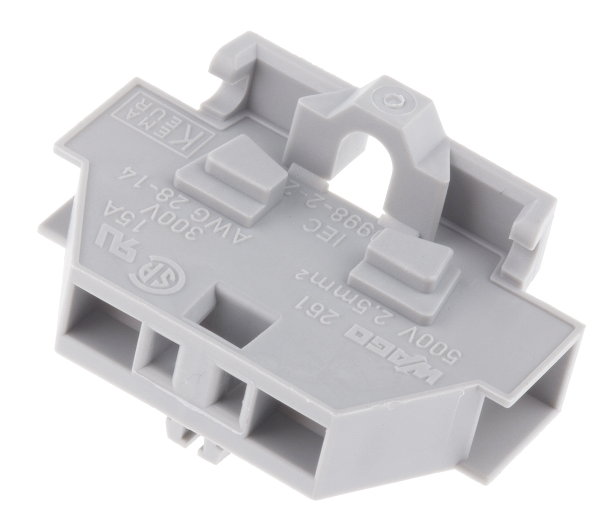 WAGO 261-301 261 Series Grey, 2.5mm², Single-Level, Cage Clamp Termination