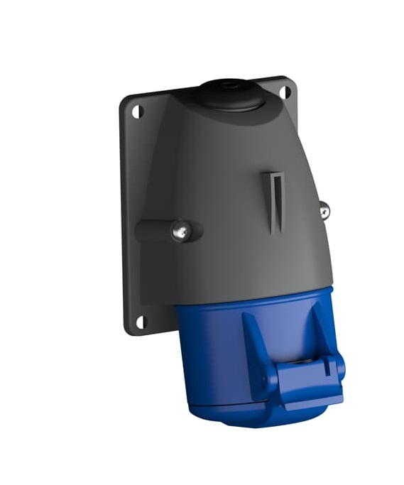 Amphenol Industrial, 2CMA1 IP44 Blue Wall Mount 3P+E Industrial Power Socket, Rated At 32A, 250 V