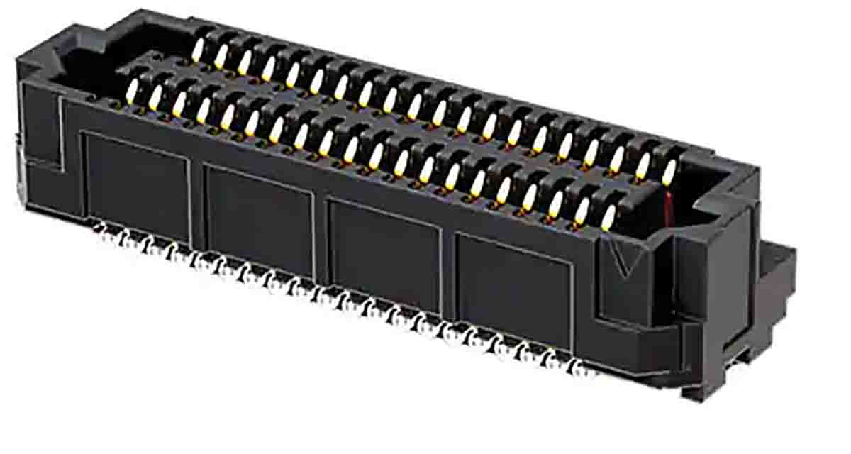 Samtec ADF6 Series Vertical PCB Socket, 20-Contact, 4-Row, 0.635mm Pitch, Solder Termination