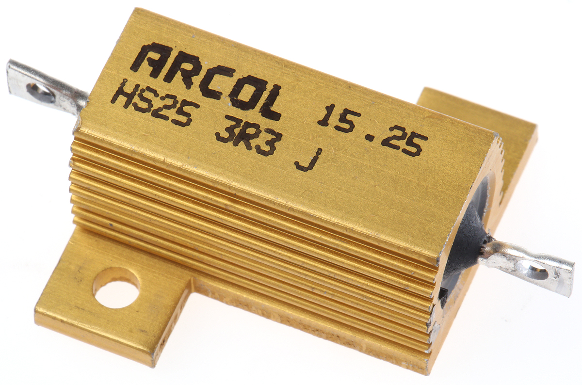 Arcol, 3.3Ω 25W Wire Wound Chassis Mount Resistor HS25 3R3 J ±5%