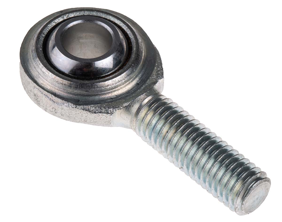 RS PRO M10 x 1.5 Male Steel Rod End, 10mm Bore, 61mm Long, Metric Thread Standard, Male Connection Gender