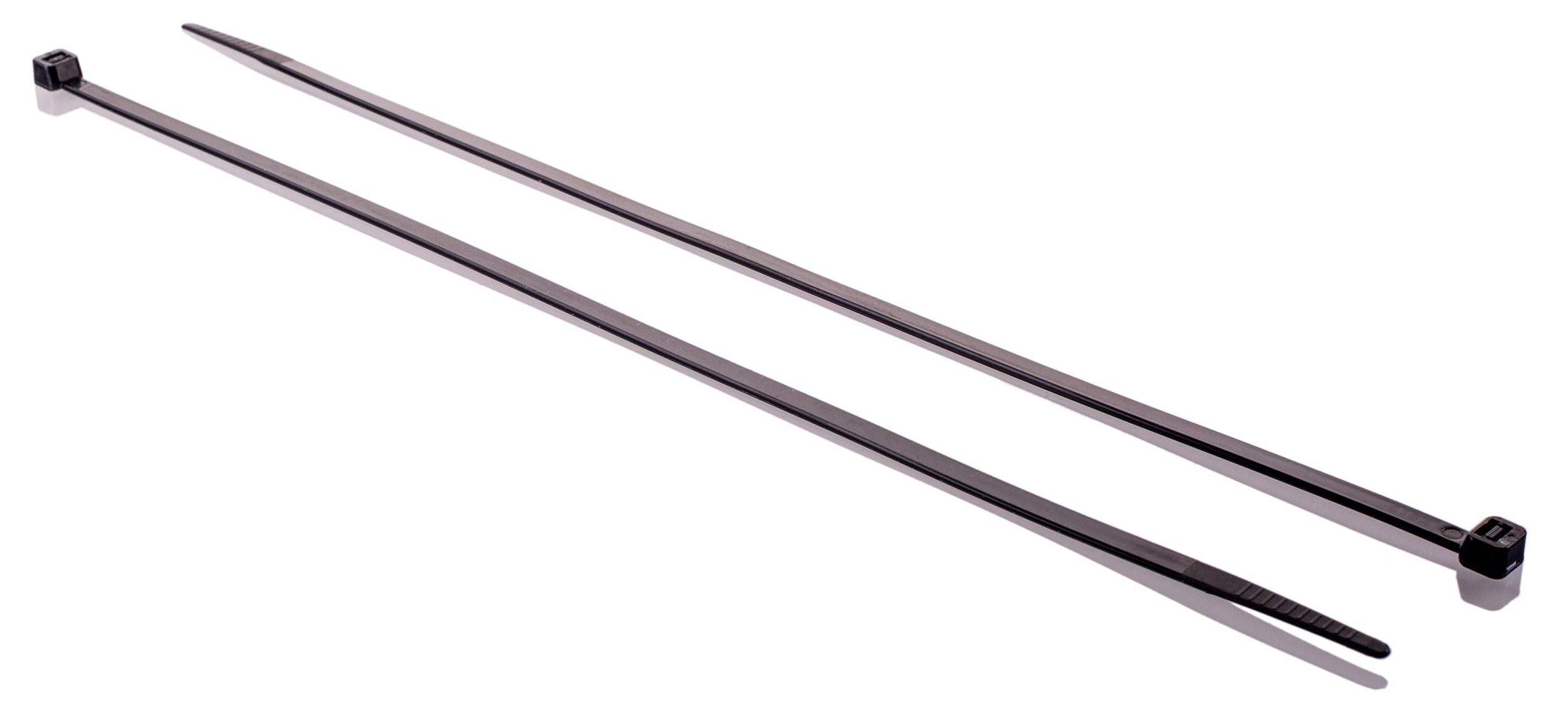 RS PRO Cable Tie, 300mm x 4.8 mm, Black Nylon, Pk-100