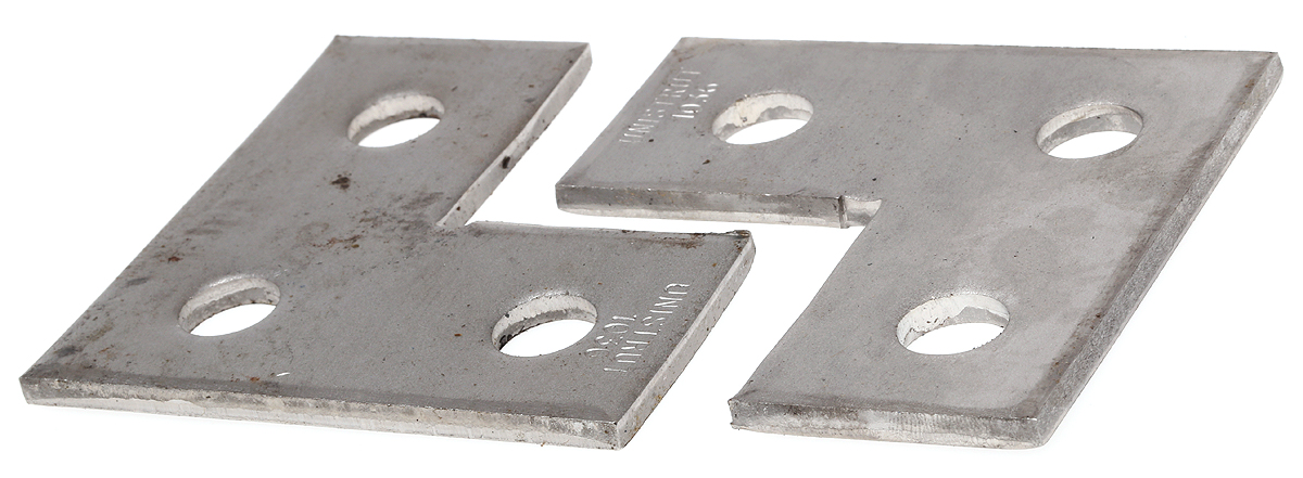 Stainless Steel L Shape Bracket 3 Hole, 14.3mm Holes, 88.9 x 88.9mm