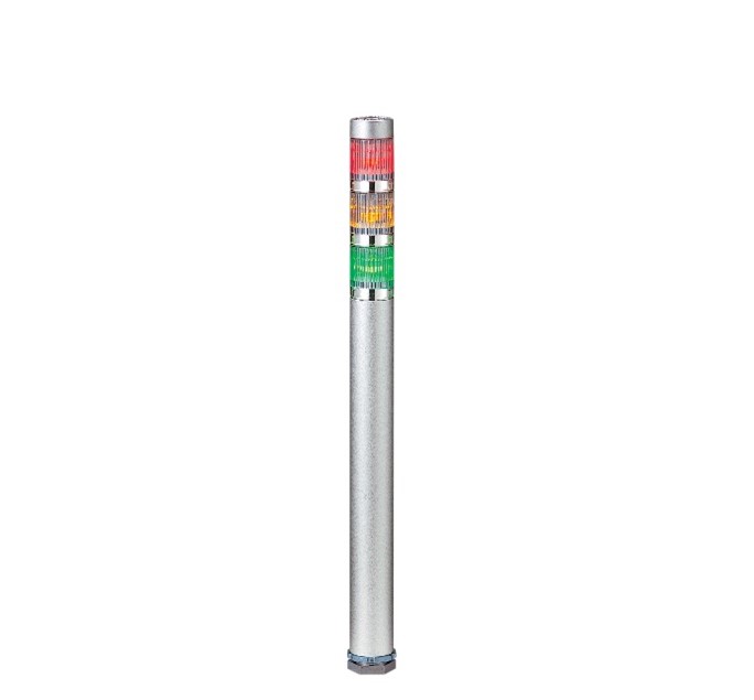 Patlite ME Series Clear Signal Tower, 3 Lights, 24 V dc, Direct Mount