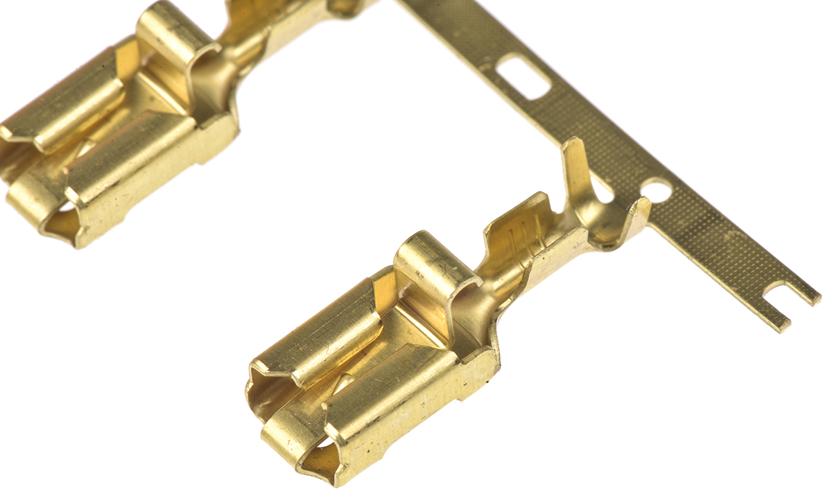 TE Connectivity Positive Lock .250 Mk I Uninsulated Female Spade Connector, Receptacle, 6.35 x 0.81mm Tab Size, 0.5mm²