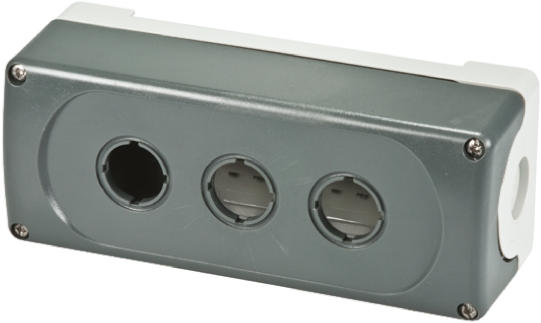 ABB Grey Plastic ABB Modular Push Button Enclosure - 3 Hole 22mm Diameter
