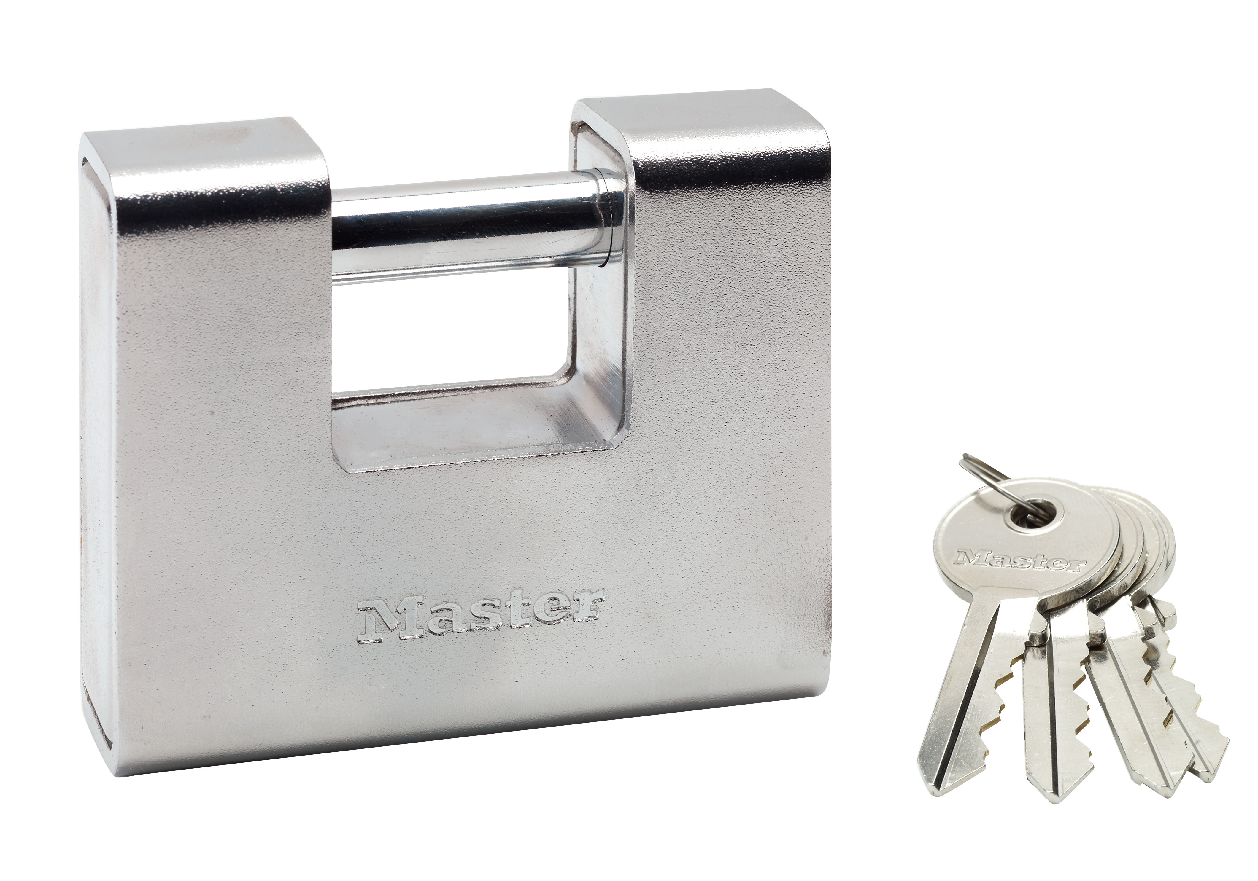 Master Lock Padlock Weatherproof Zinc Padlock, 12mm Shackle, 90mm Body