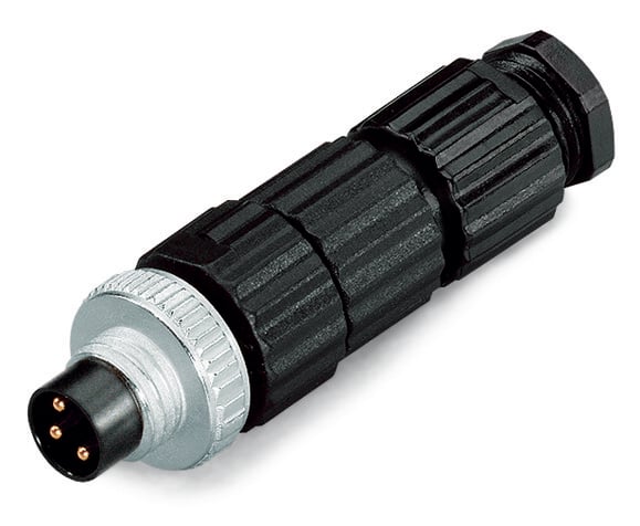 WAGO Industrial Circular Connector, 3 Contacts, M8 Connector, Plug, Male, IP67, 756 Series