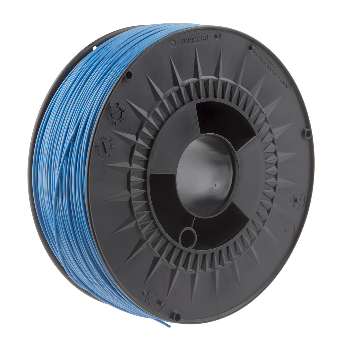 RS PRO 1.75mm Blue ABS 3D Printer Filament, 1kg
