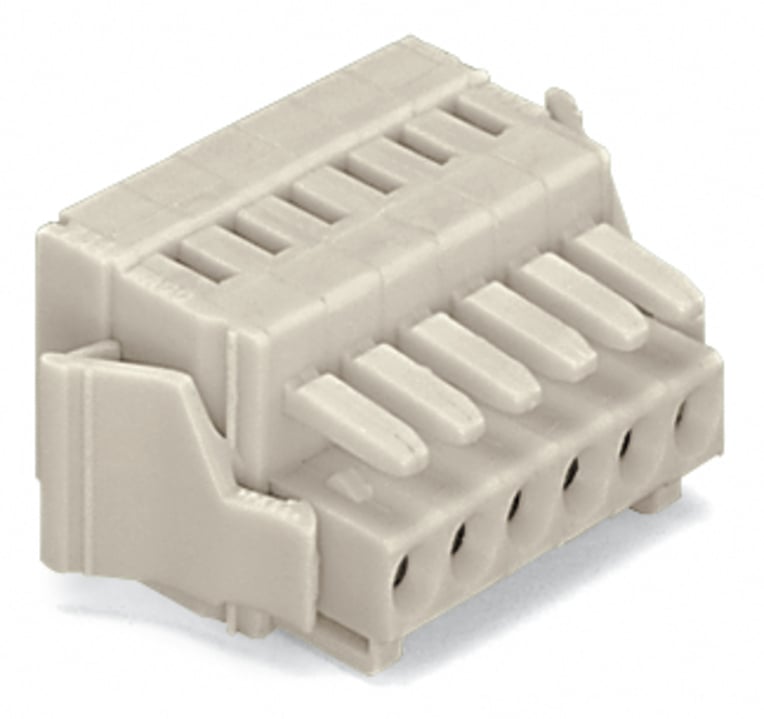 WAGO 734 Series Female Lighting Connector, 3-Pole, Female, 3-Way, Plug-In Mount, 10A