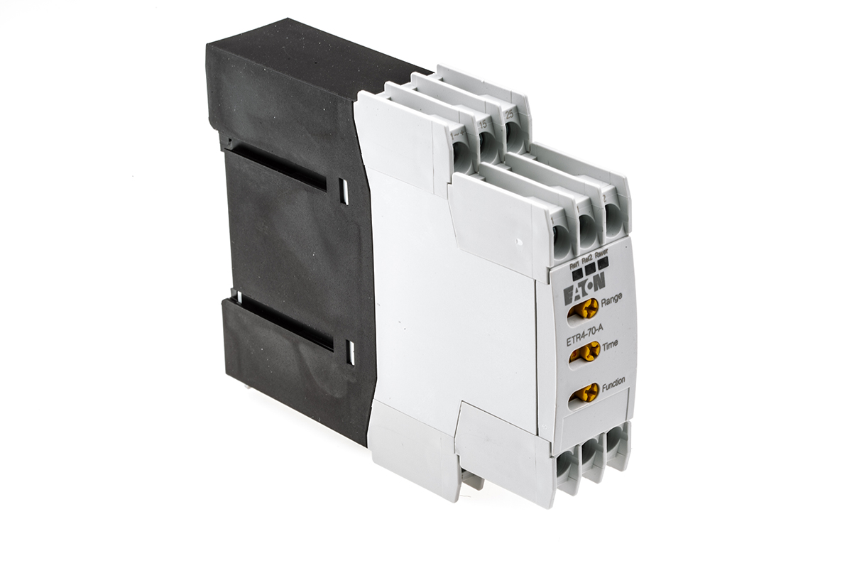 Eaton DIN Rail Mount Timer Relay, 24 → 240V ac/dc, 2-Contact, 0.05 s → 60h, DPDT