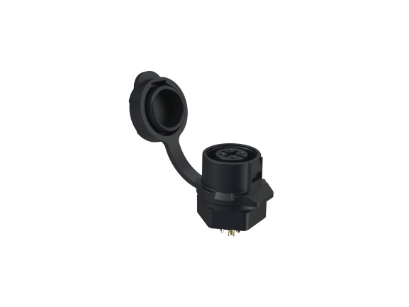 Amphenol Communications Solutions Circular Connector, 4 Contacts, Panel, M12 Connector, Socket, Female, IP67, MRD A