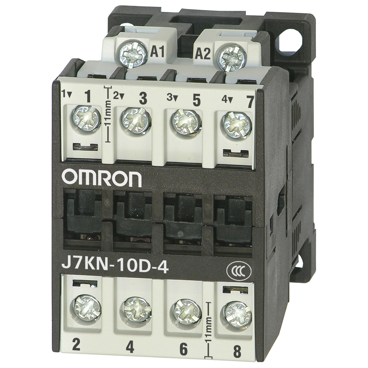 Omron J7KN Series Contactor, 230 V ac Coil, 4-Pole, 25 A, 4 kW
