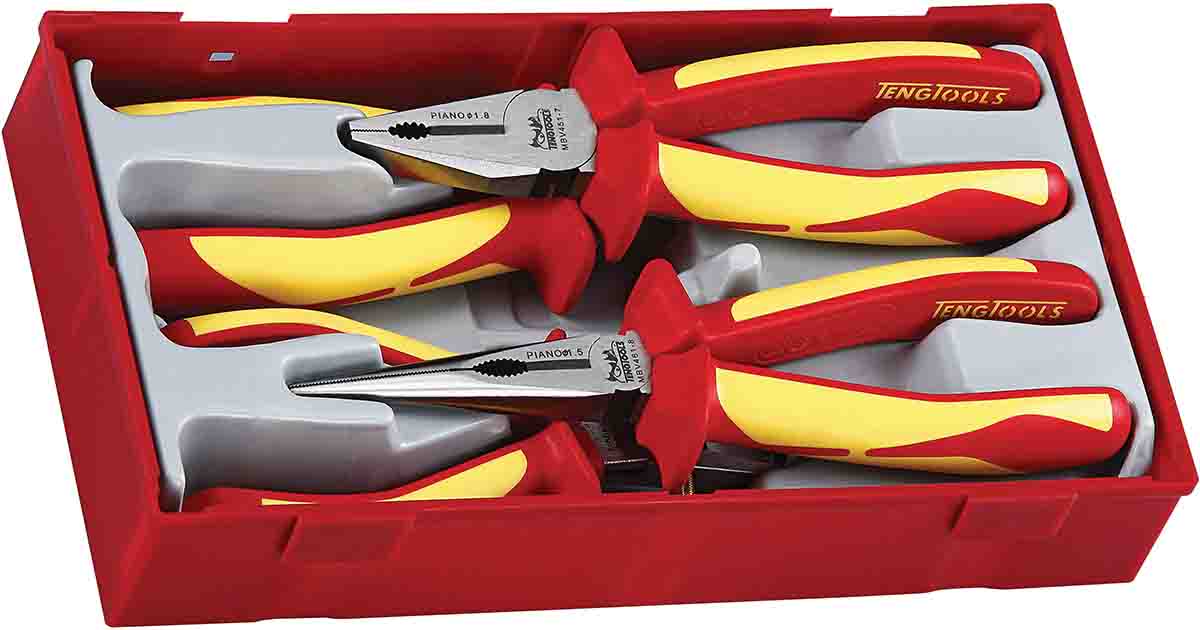 Teng Tools 4-Piece Plier Set, 250 mm Overall