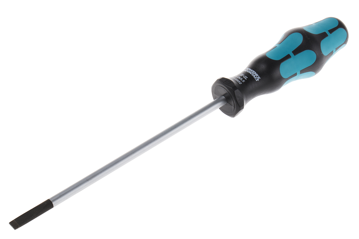 Phoenix Contact Slotted  Screwdriver, 5.5 x 1 mm Tip, 150 mm Blade, 248 mm Overall