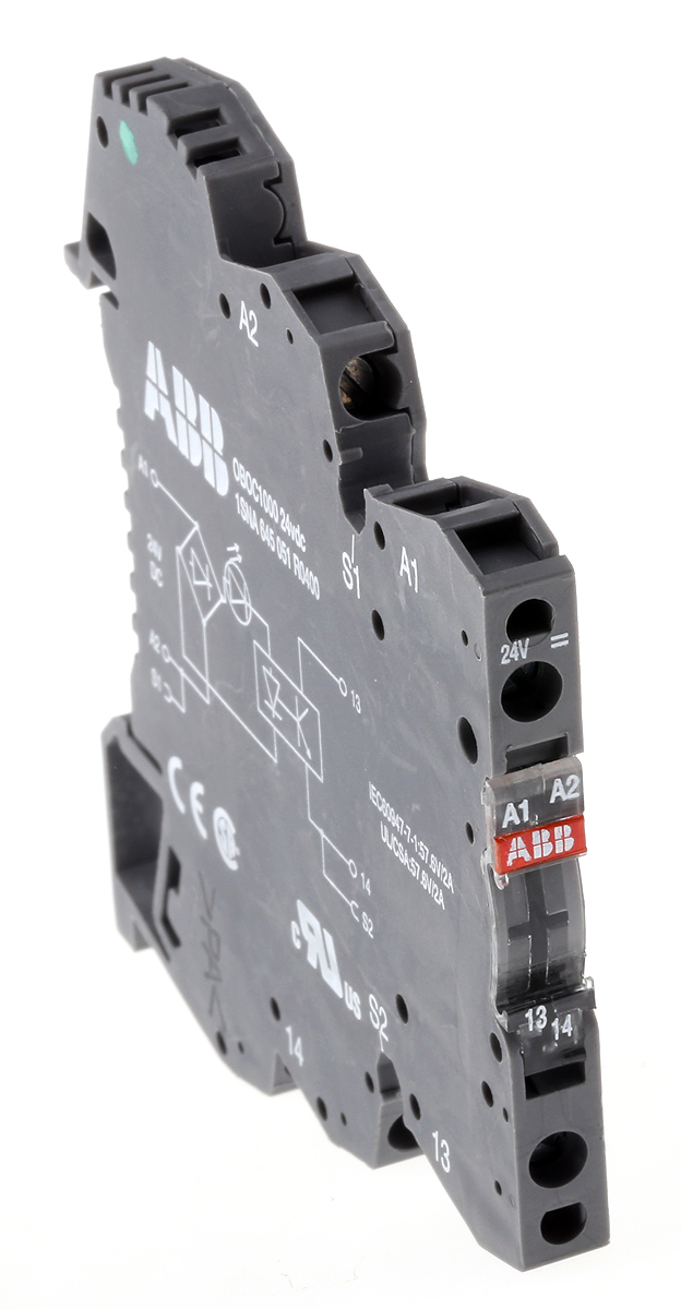 ABB Solid State Relay, DIN Rail Mount, 24 V dc Control