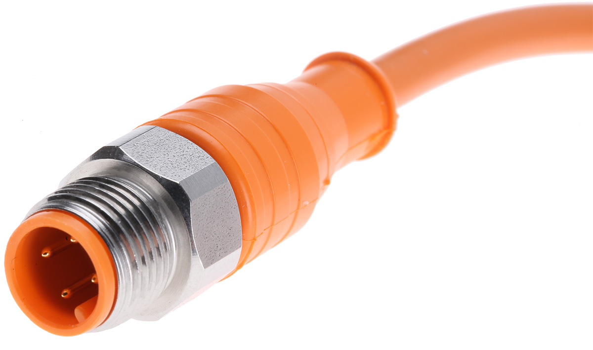 Lumberg Automation Female 4 way M12 to Male 4 way M12 Sensor Actuator Cable, 2 m