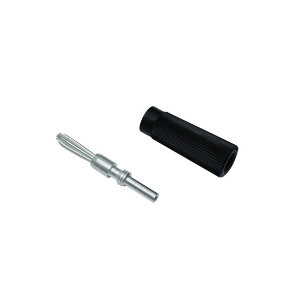 Nelco Black Plug Banana Plug, 2mm Connector, 30A, Silver Plating