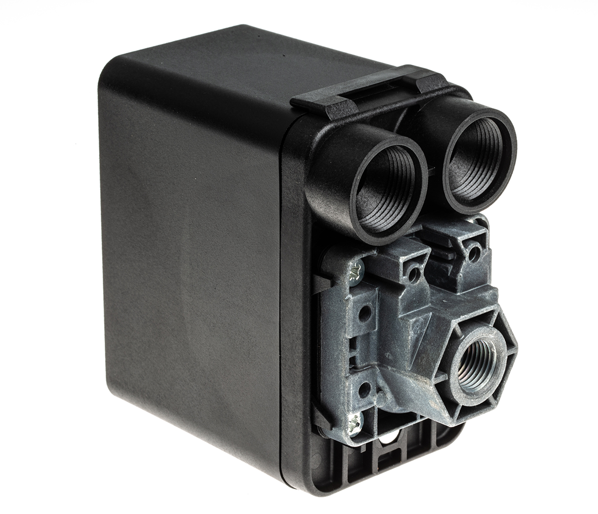 Telemecanique Sensors Pressure Switch, 0.3bar Min, 12bar Max, 2 NC Output, Differential Reading