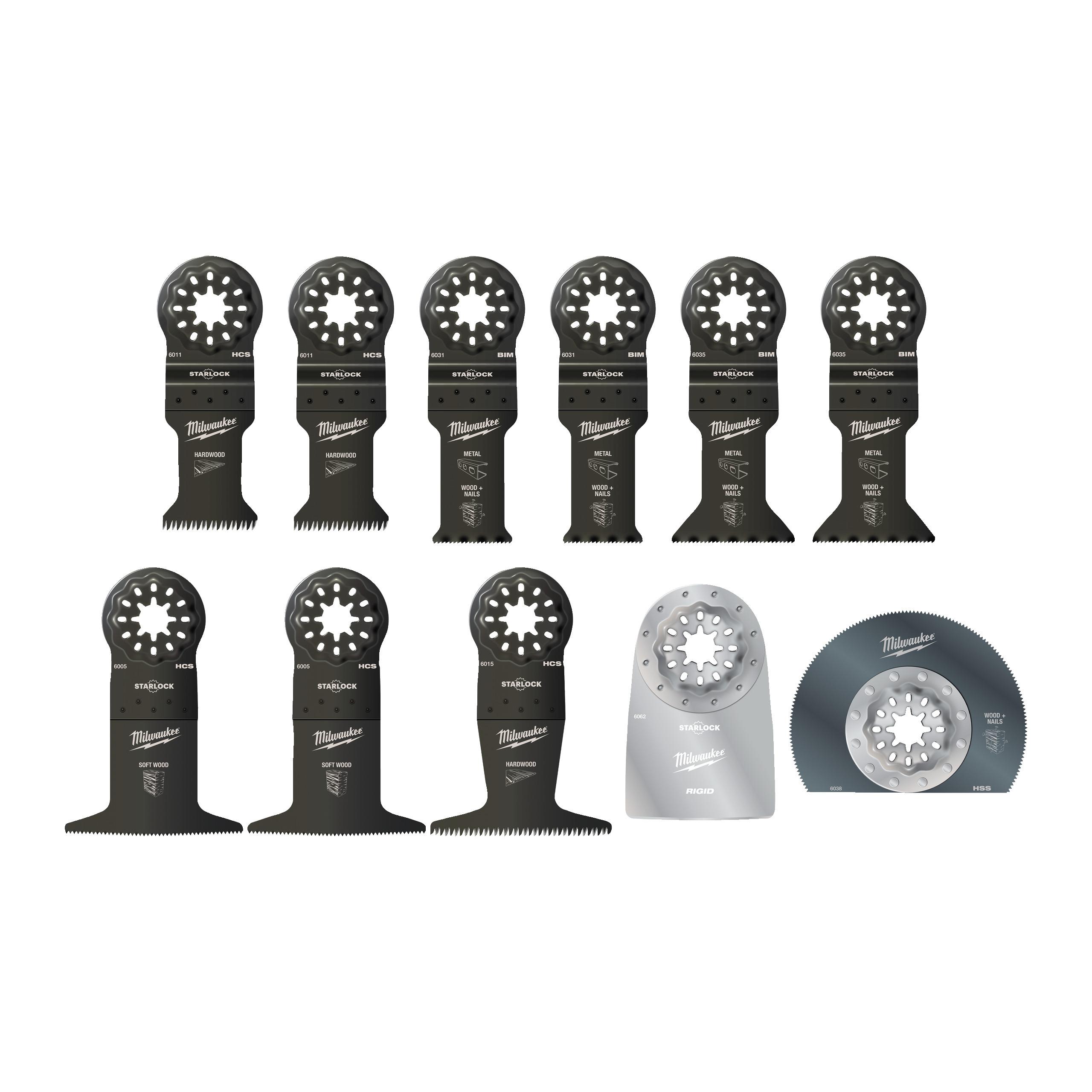 Milwaukee 11-Piece Multitool Blade Set for use with Multitool