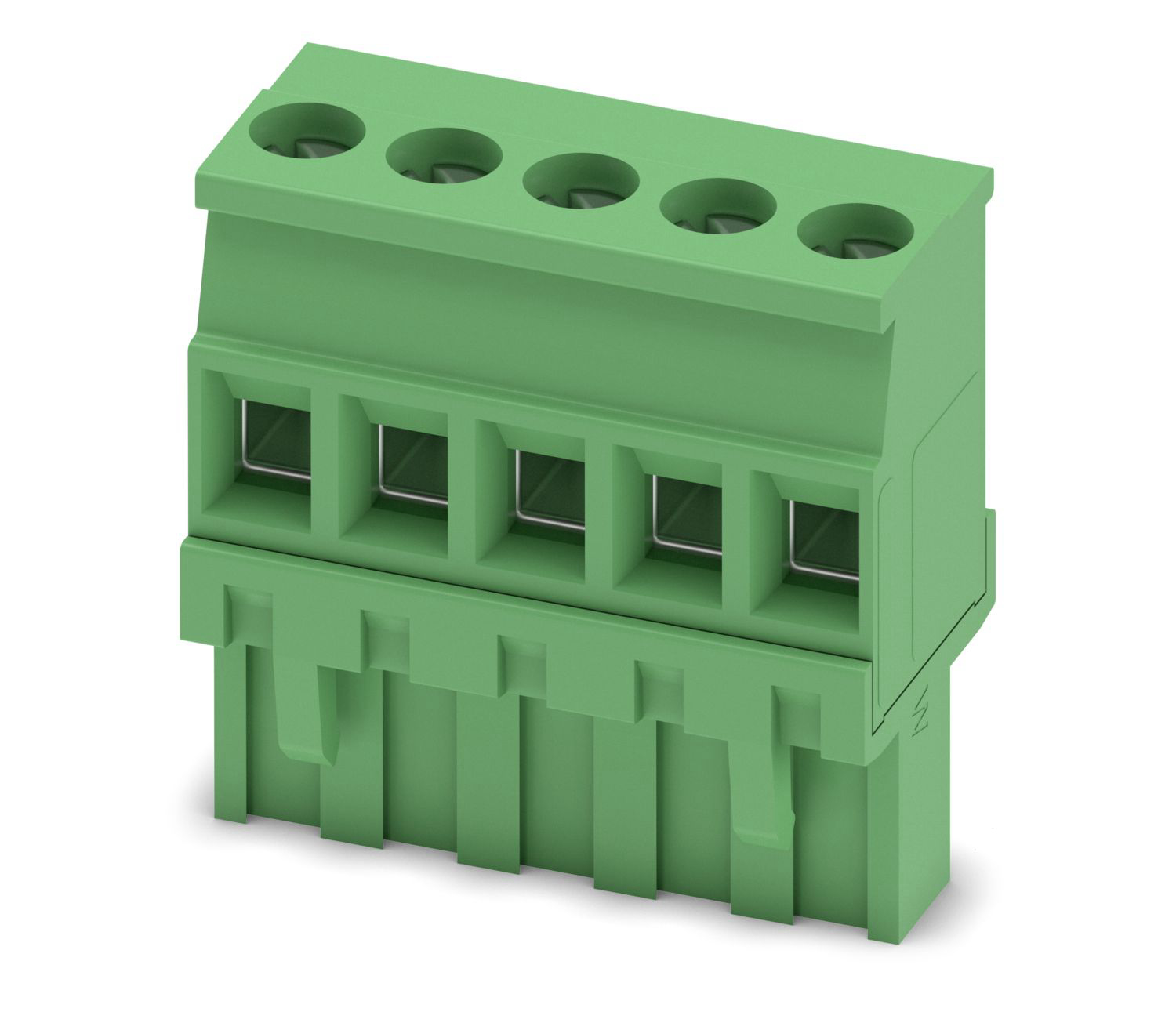 Phoenix Contact, 5mm Pitch, MVSTBR 2.5/ 5-ST, 5 Way, , Pluggable Terminal Block, Plug, Cable Mount, Screw Termination,