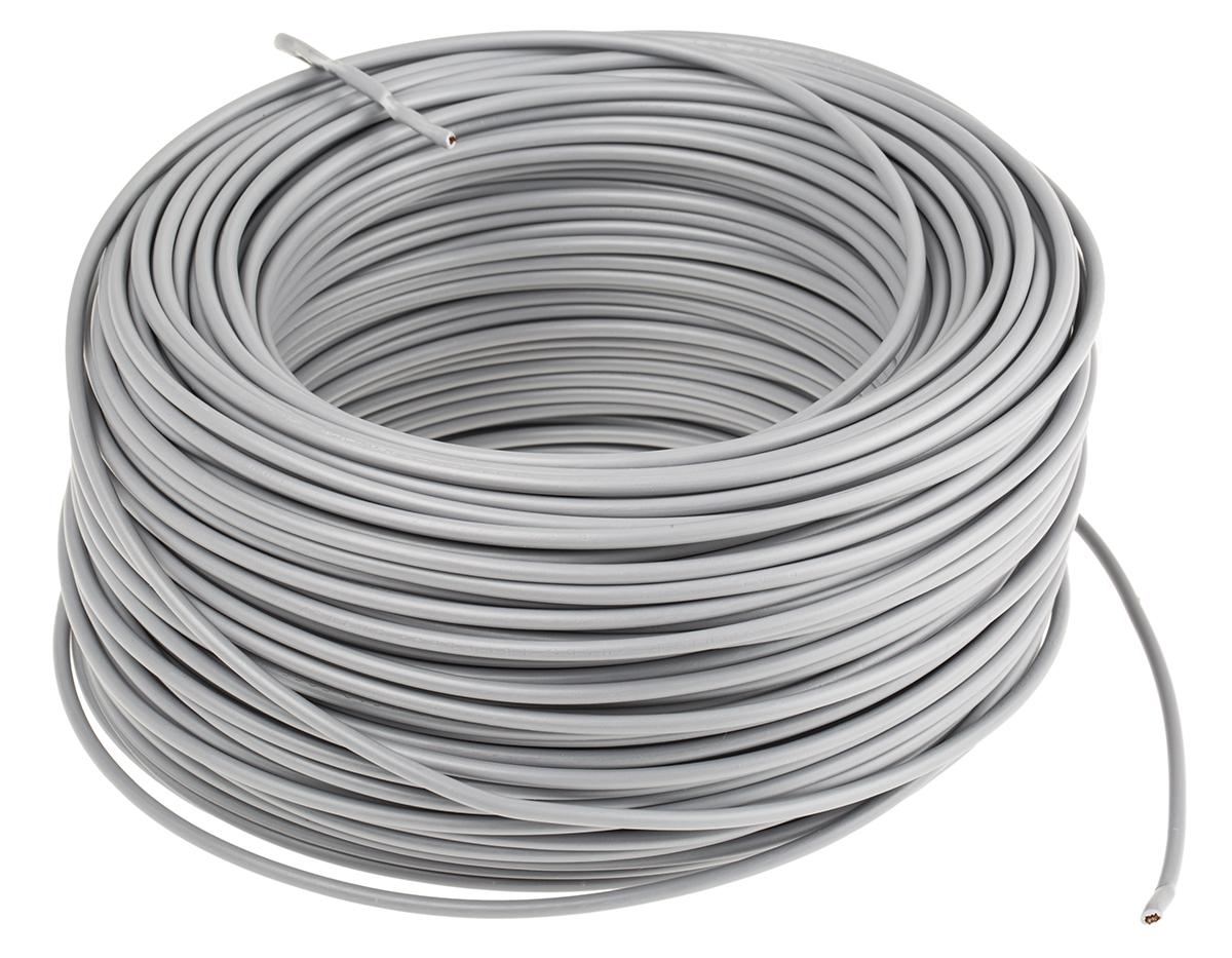 Lapp ÖLFLEX HEAT Series Grey 0.5 mm² Hook Up Wire, 20 AWG, 19/0.25 mm, 100m, Silicone Insulation, 48106