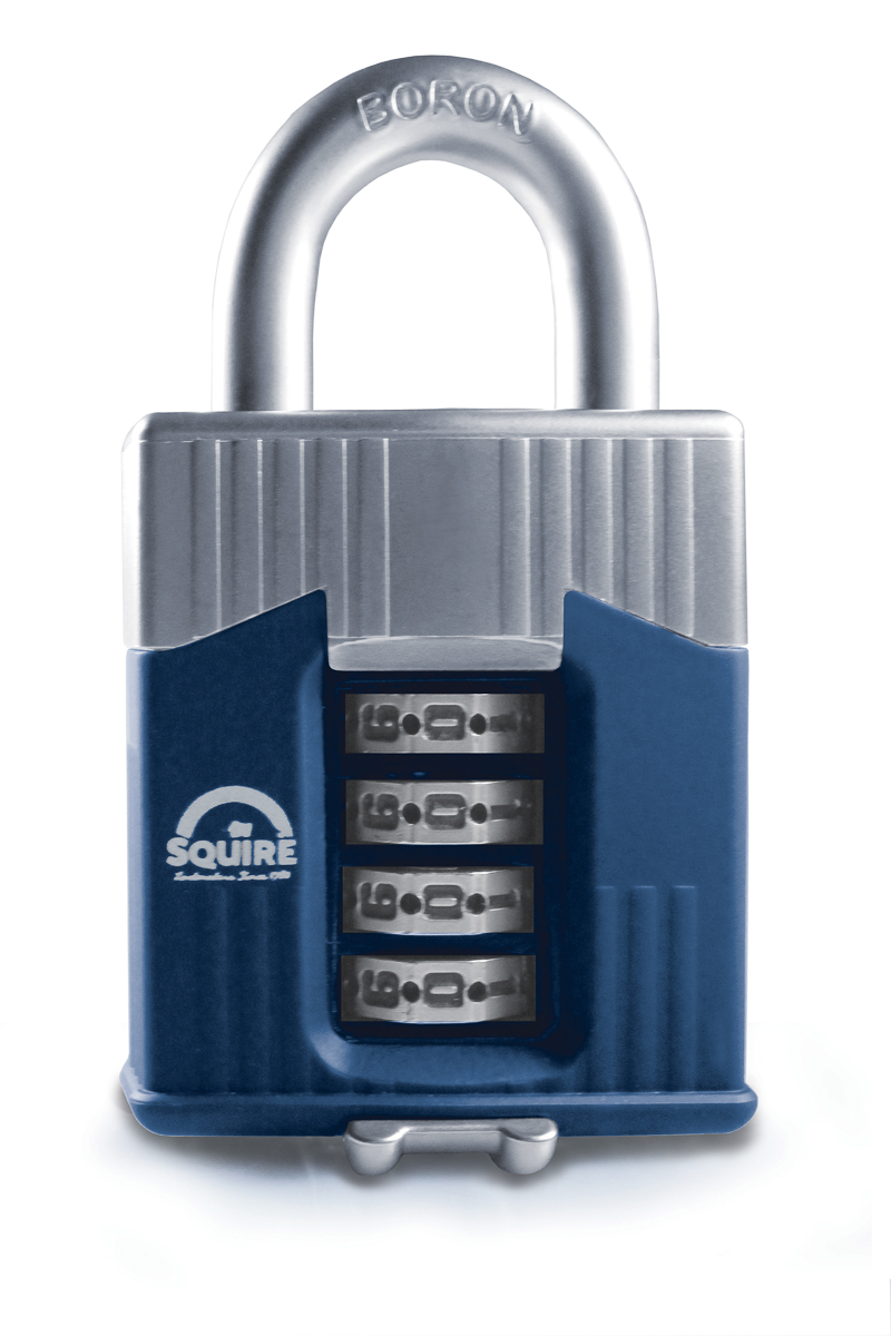 Squire Combination Weatherproof Steel Combination Padlock, 8mm Shackle, 45mm Body