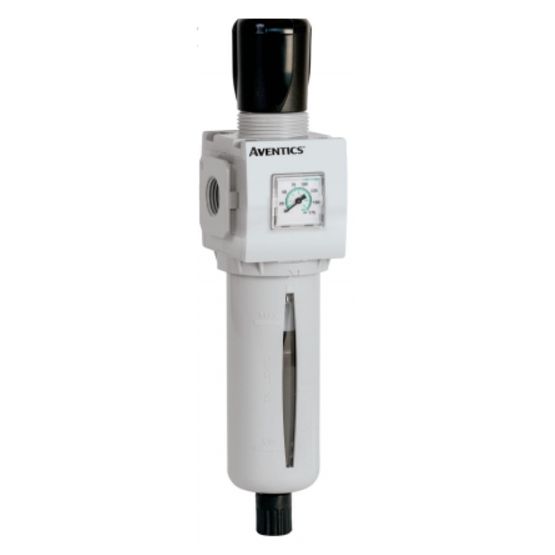 EMERSON ? AVENTICS 652 Polycarbonate Filter Regulator, 25μm, G 3/8, Manual, Semi Automatic, 10 bar