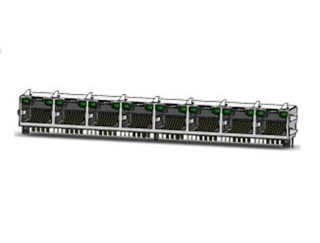 Amphenol Communications Solutions RJE39 Series Female RJ45 Connector, PCB Mount 8 Port 8P8C -Way