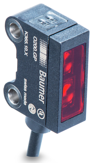 Baumer Background Suppression Photoelectric Sensor, Block Sensor, 3 mm → 15 mm Detection Range