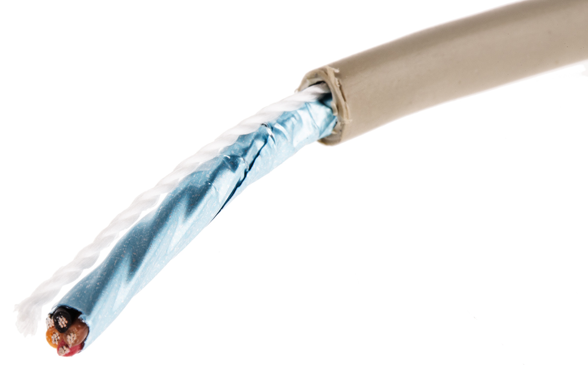 Alpha Wire ProTekt Series Data Cable, 4 Cores, 0.35 mm², Screened, 22 AWG, 50m, Screened Shield