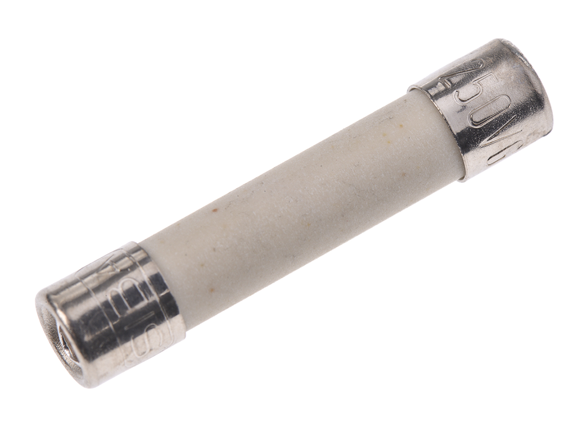 SIBA 4A F Ceramic Cartridge Fuse, 5 x 25mm