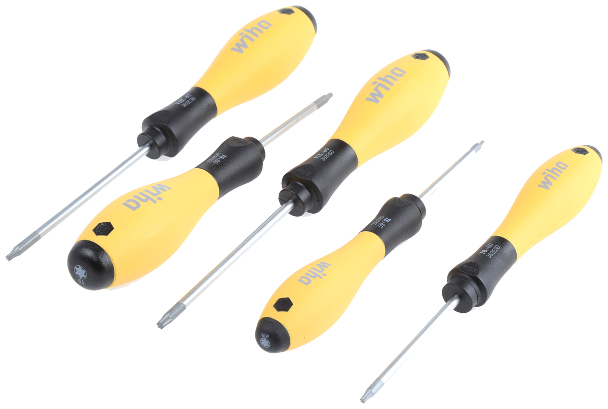 Wiha Torx Screwdriver Set, 5-Piece, ESD-Safe