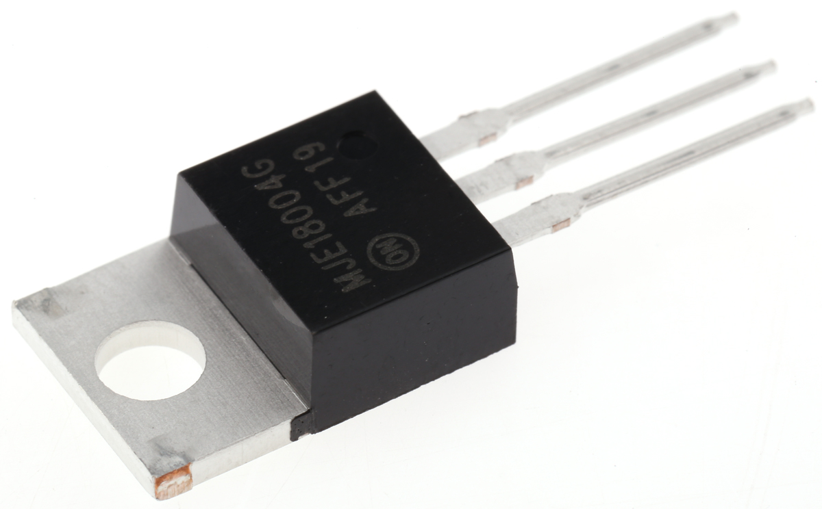 onsemi MJE18004G NPN Transistor, 5 A, 450 V, 3-Pin TO-220AB