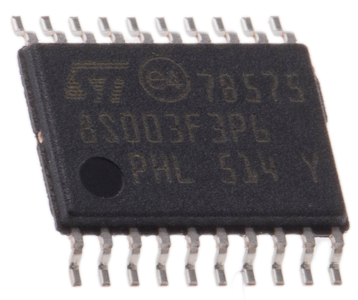 STMicroelectronics STM8S003F3P6, 8 bit STM8, STM8S003F3 Microcontroller, 20 MHz, 8kB FLASH, 20-Pin TSSOP