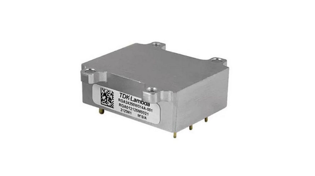 TDK-Lambda RGA DC-DC Converter, 3.3 → 40V dc/ 10A Output, 9 → 53 V dc Input, 250W, Screw Mount, +110°C