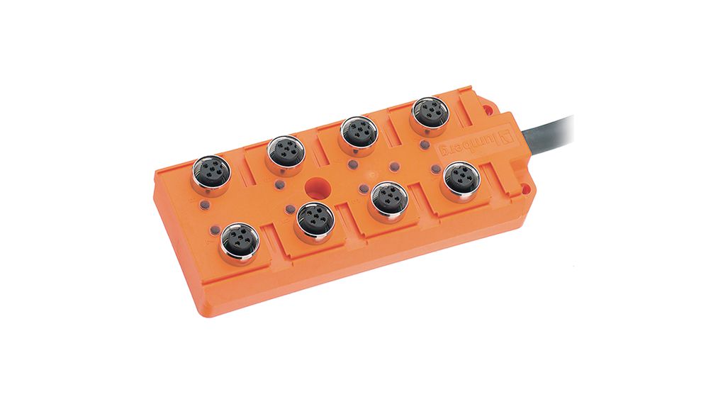 Lumberg Automation 111 Series Sensor Box, M12, 10m cable, 8 way, 8 port