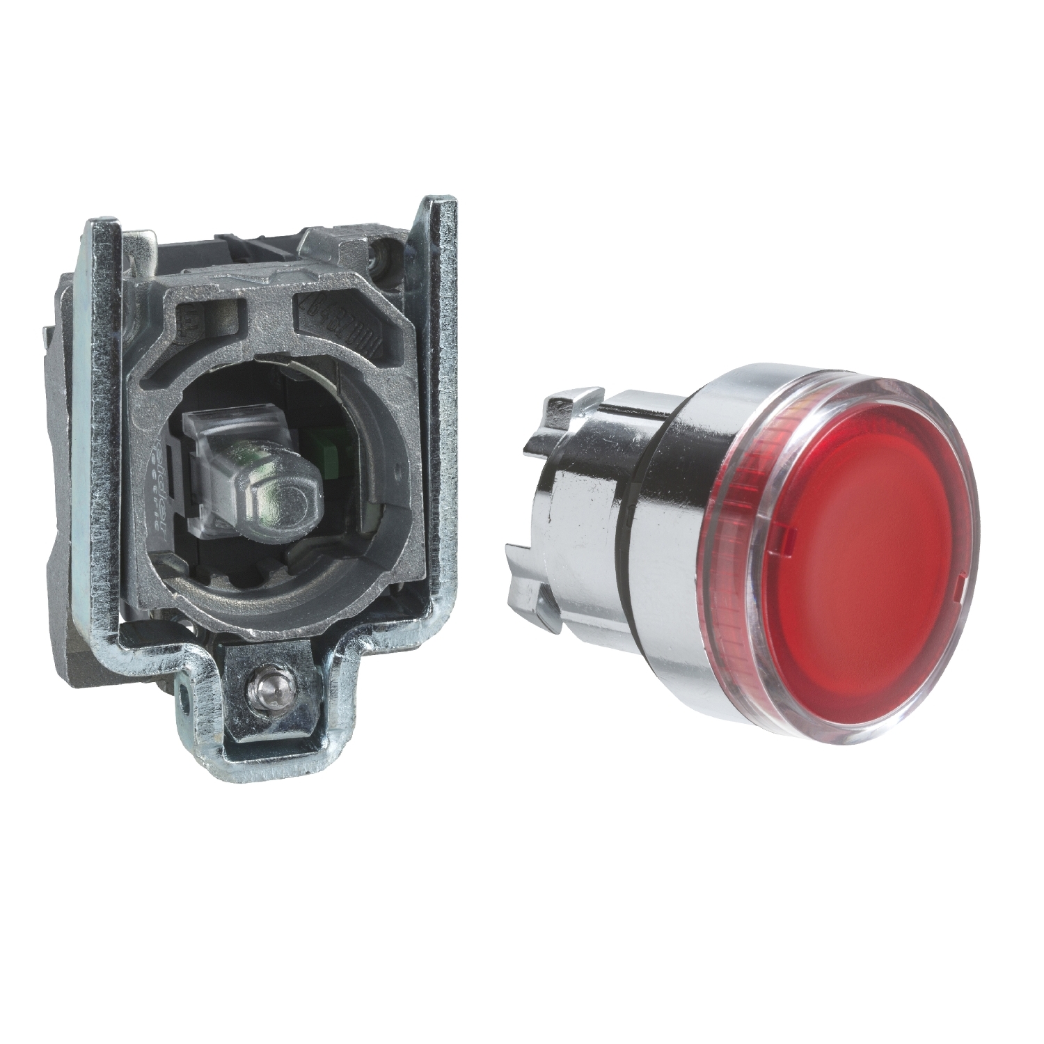 Schneider Electric Harmony XB4 Series Illuminated Push Button, Panel Mount, 22mm Cutout, 1 NO, 24V ac/dc, IP66, IP67,