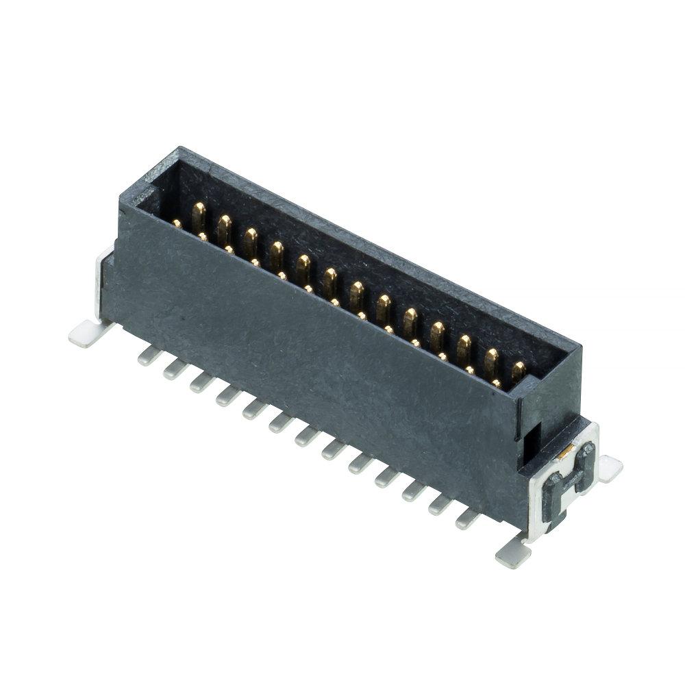HARWIN M55-700 Series Vertical Surface PCB Header, 26 Contact(s), 1.27 mm Pitch, 2 Row, Shrouded