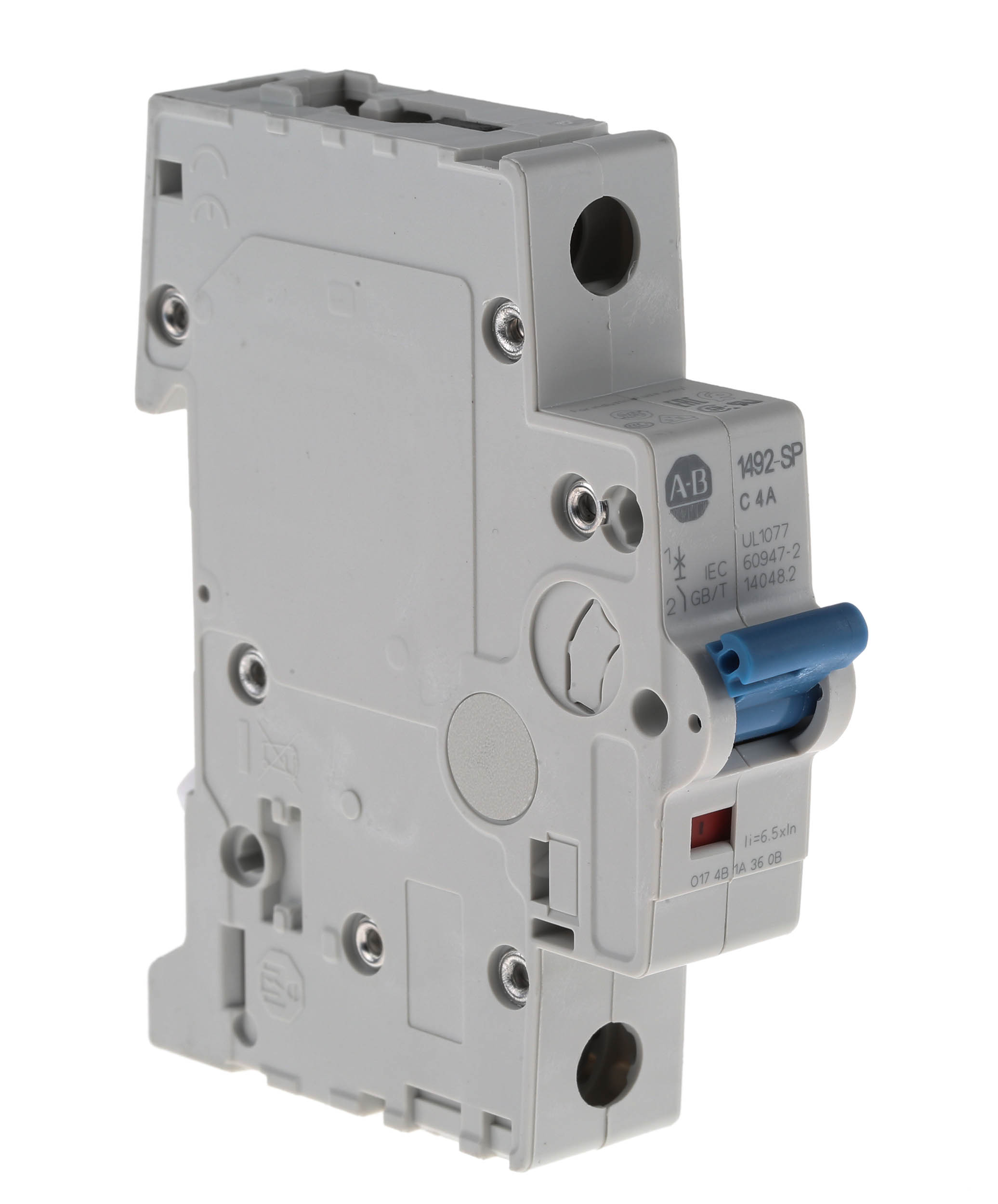 Allen Bradley 1492 1492-SPM MCB, 1P, 4A Curve C, 277V AC, 48V DC, 10 kA Breaking Capacity